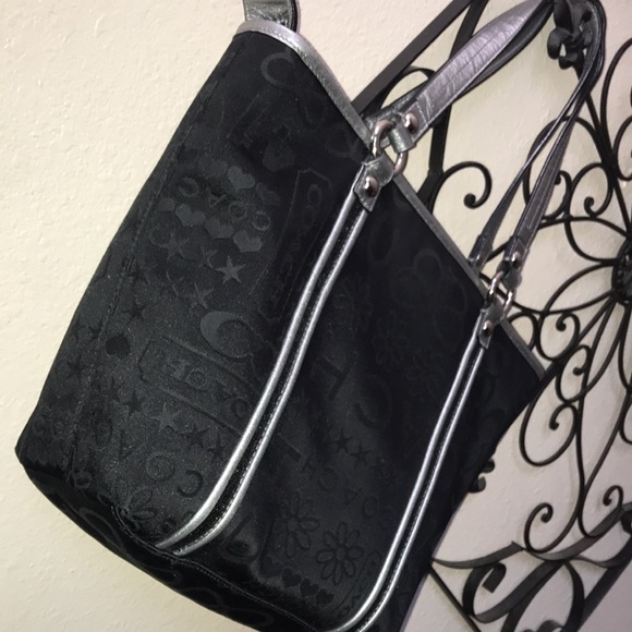 AUTHENTIC 💯% Coach Bag EUC Logo W/Sparkle - Picture 6 of 14